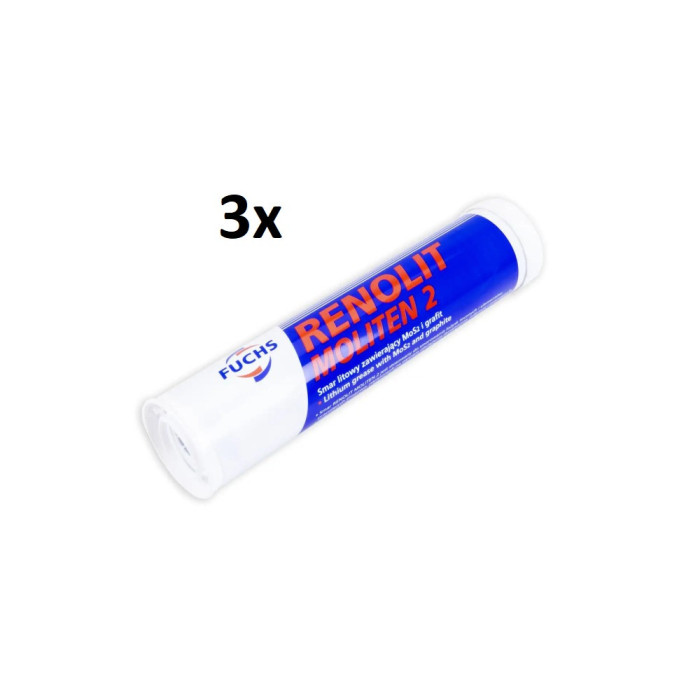 ZESTAW 3 SMARÓW RENOLIT MOLITEN 2 KARTUSZ 400g